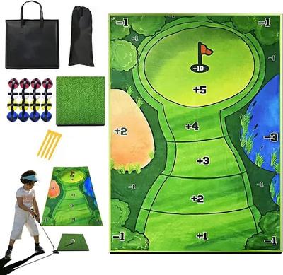 The Casual Golf Game with 180*120cm Sticky Playing Surface Game Mat Golf Hitting Mat Set Golf Training Aid Equipment Golf Equipment