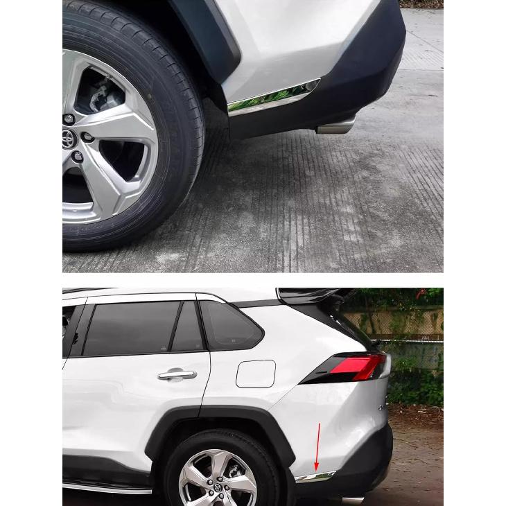 Accessoires de voiture compatibles avec Toyota RAV4 2019-2025 Ensemble de 4 pièces de protections d'angle de pare-chocs avant+arrière Extérieur