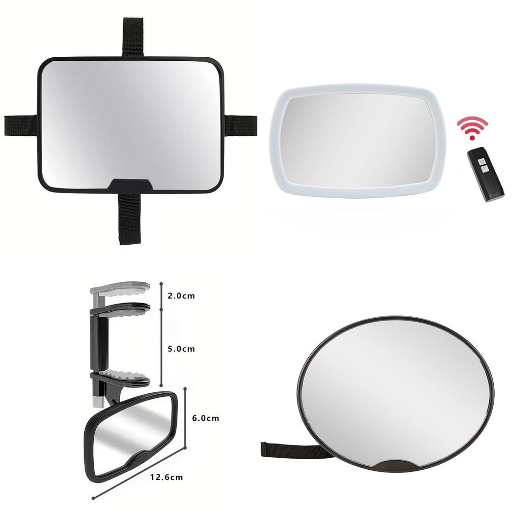 Baby Safety Car Mirror With Antiflip Adjustable Acrylic For Infant Rearview Visibility