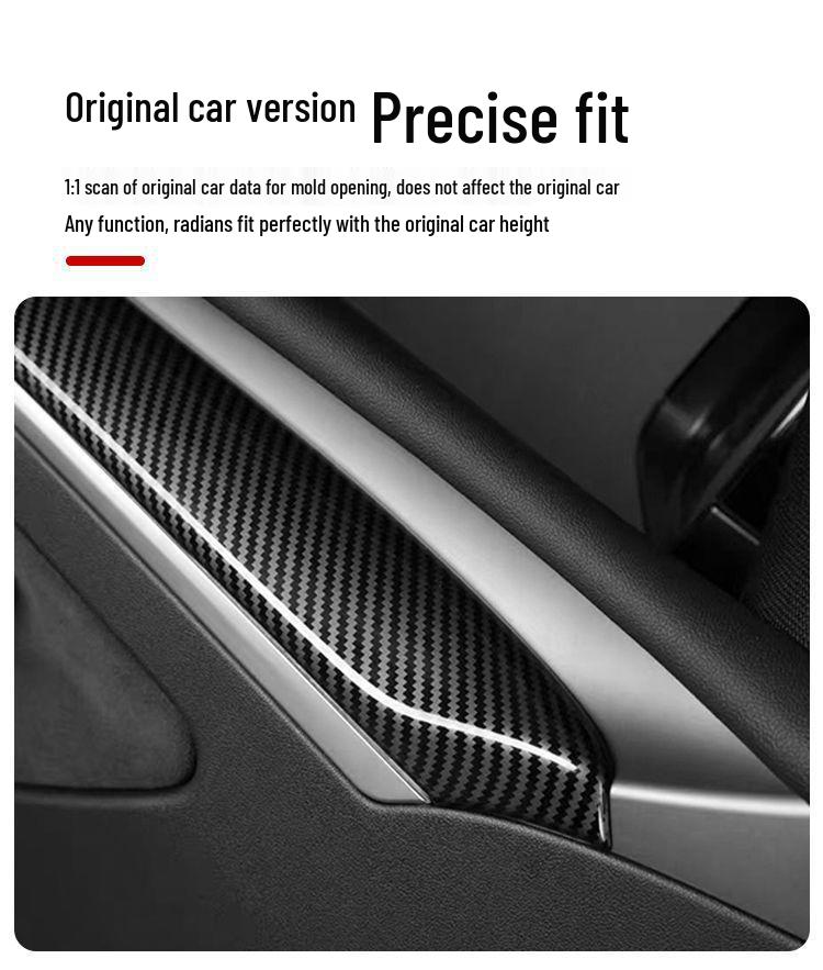 Carbon Fiber Decor Strips for Tesla Model 3/Y Dashboard & Console Protection