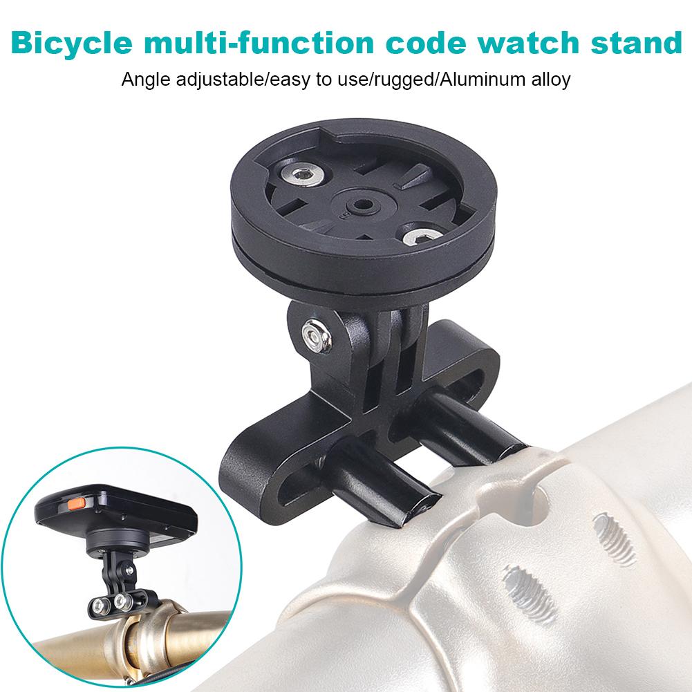 Bike Computer Mount Adjustable Angle Bike Stopwatch Mount Holder Aluminum Alloy Bicycle Handlebar Code Rack for Outdoor Sports