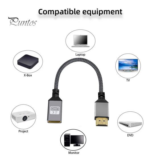 Male To Female HDMI-compatible Adapter Cable 4K Metal Laptop Extension TV Audio Video Transfer Converter Data Cord Monitor