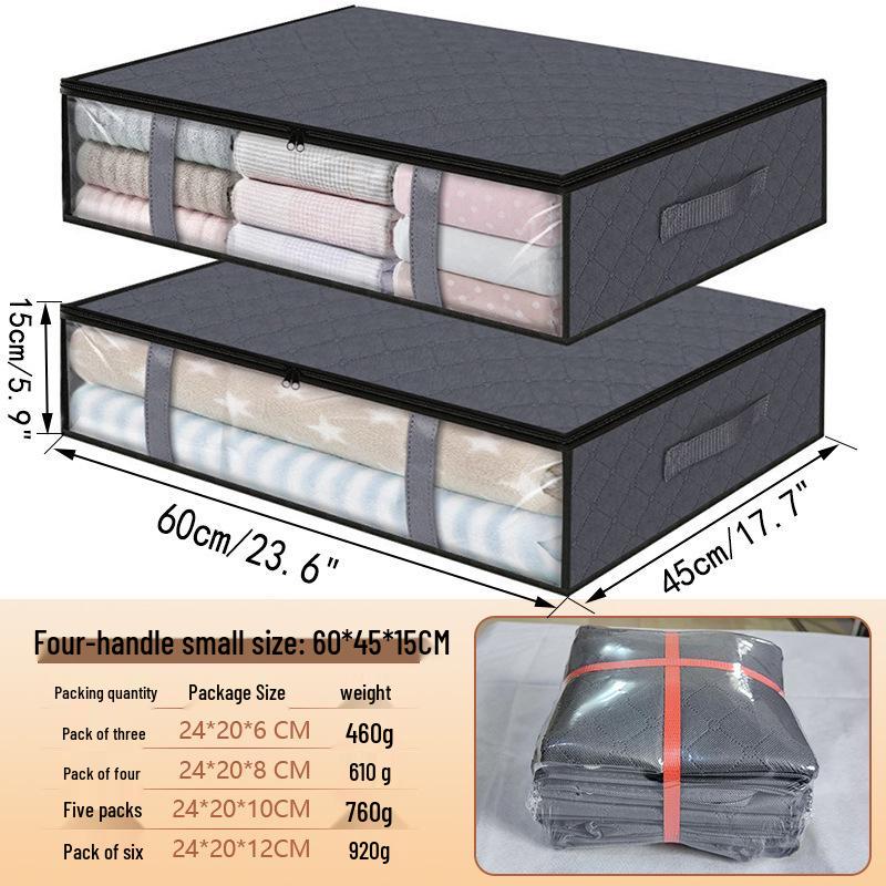 

Темно-серый большой вместимости ручной мешок для хранения одеял
