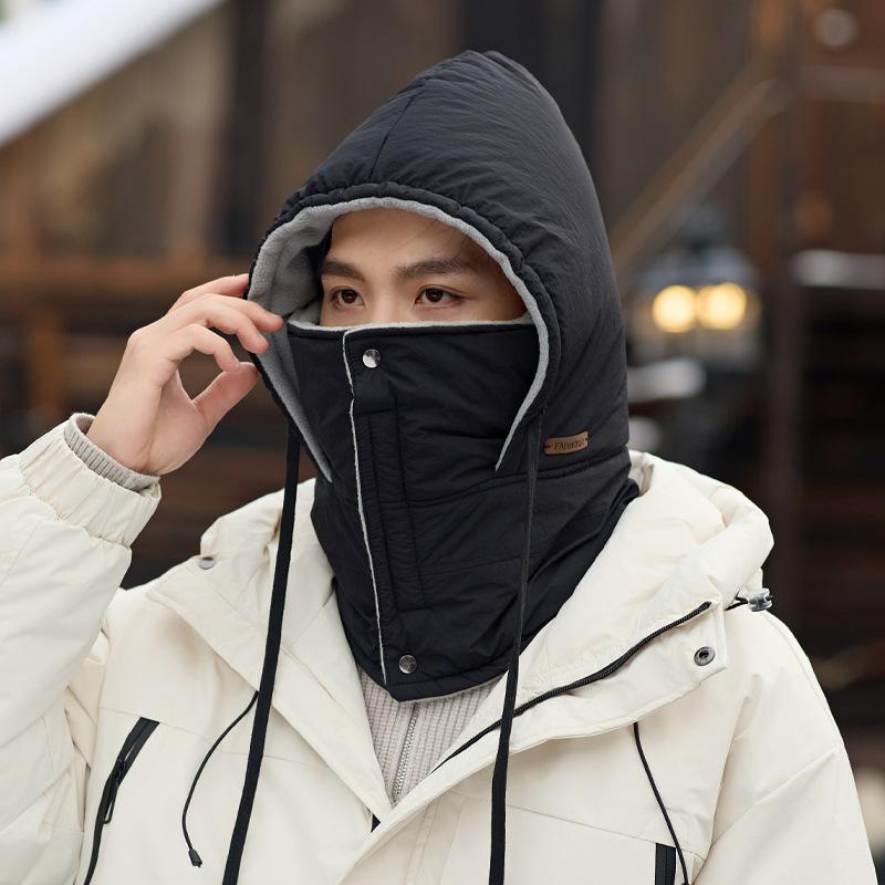 New Bike Hat Scarf Integrated Women's Winter Outdoor Warm Windproof Cold Pullover Lei Feng Hat Men