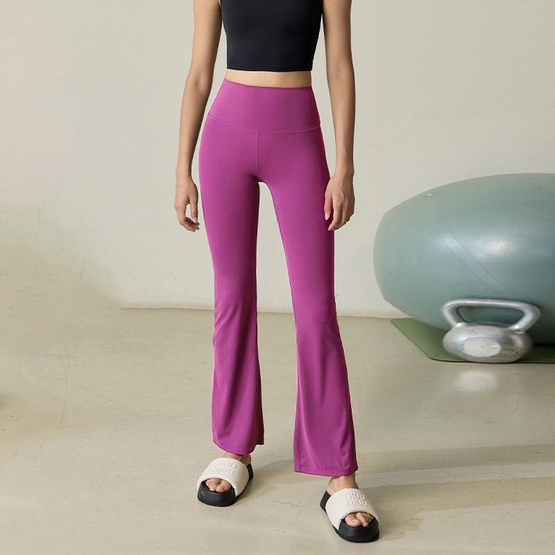 High-Waisted Flared Leggings Women Breathable Workout Pants Yoga Pilates Gym Fitness