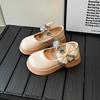 Girls' Stylish Leather Princess Shoes with Bow & Rhinestones for Spring & Autumn 2026