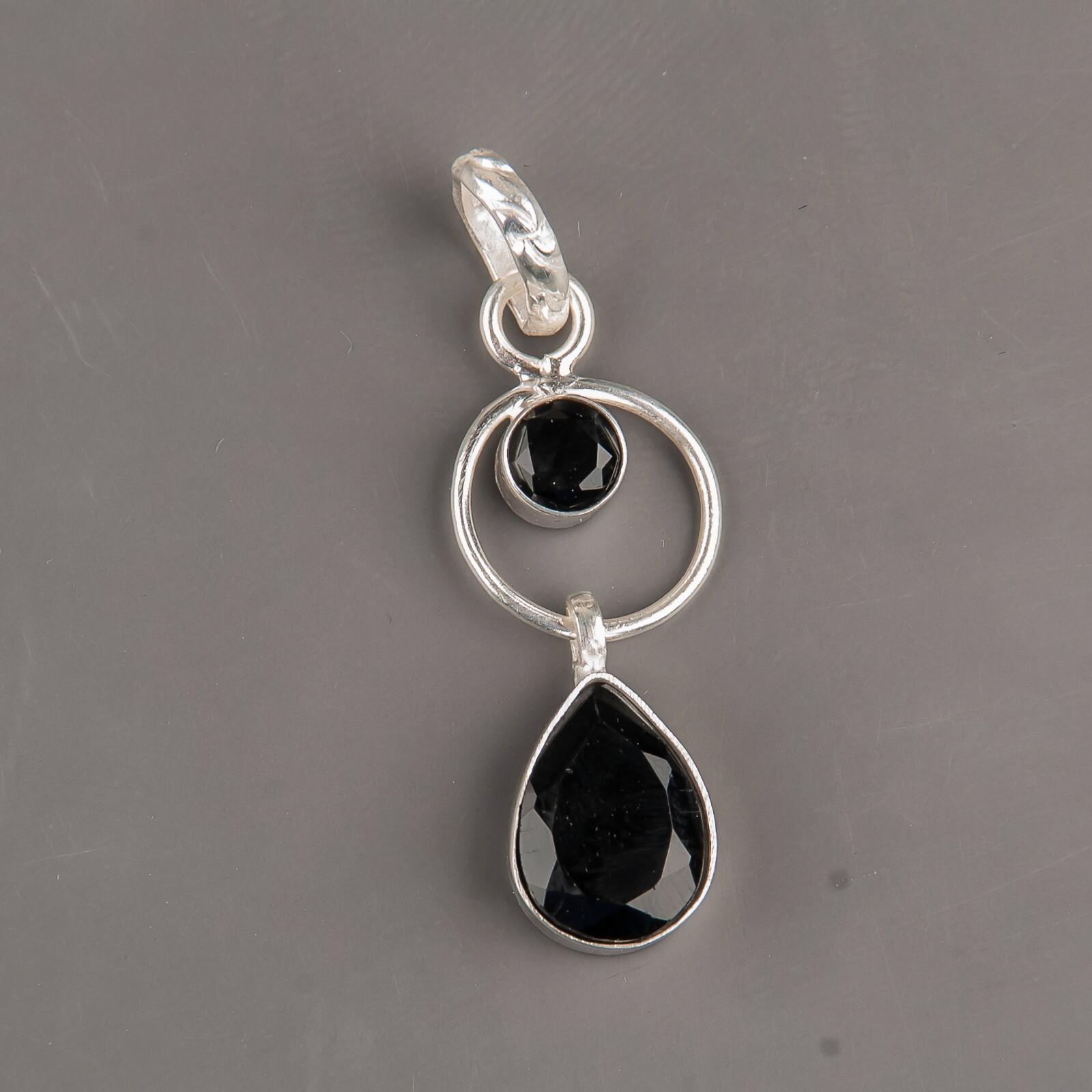 

Драгоценный камень Черный Оникс Ювелирные изделия из стерлингового серебра 925 пробы Подвеска ручной работы 1,80 Для женщин PP-10-13