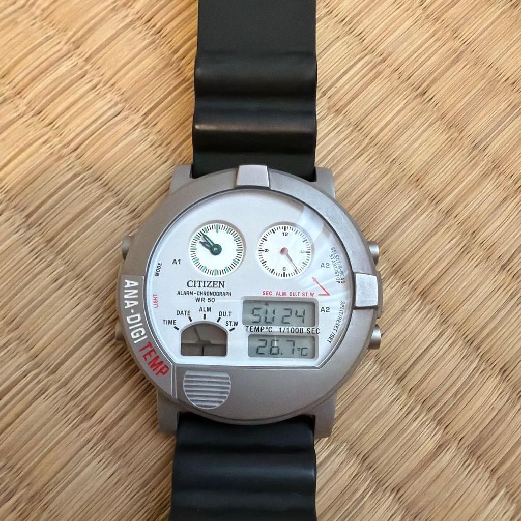 Used CITIZEN ANA-DIGI TEMP WR 50 watch