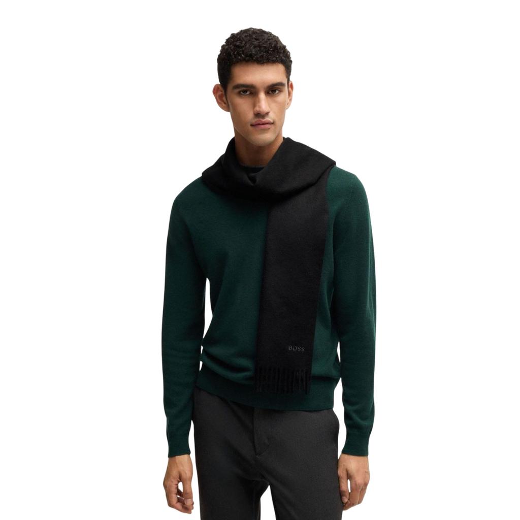 Boss Mens Embroidered Logo Scarf