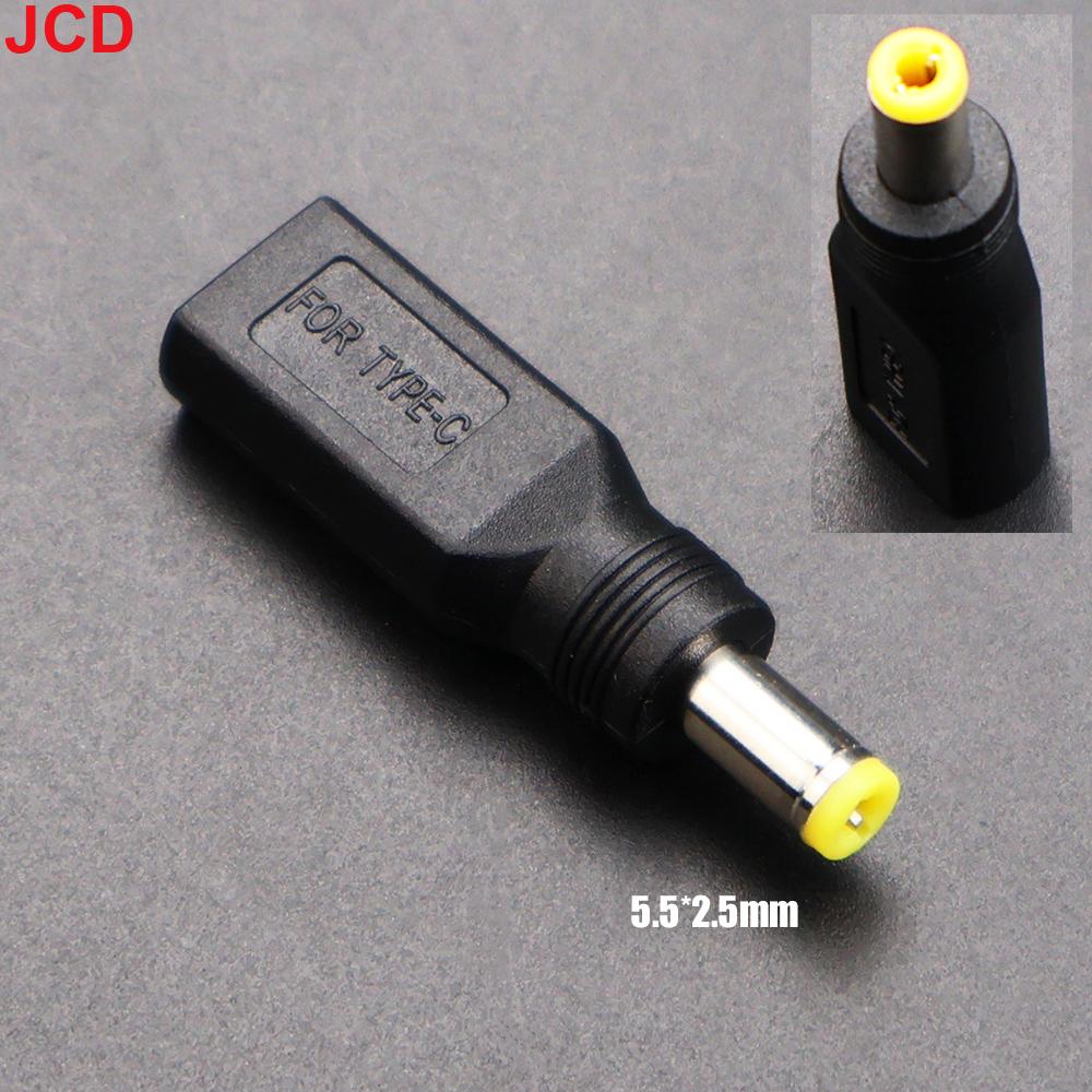 1P USB Type-C Female To DC 7.4x5.0 4.5x3.0 5.5x2.5 5.5x2.1 Male Plug Power Connector Laptop Adapter Converter For Lenovo HP Dell