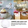YUHAI Spitzenpapier, 100 Blatt, Runde Untersetzer, Deckchen, Süßigkeiten, Kuchen, Geschenkpapier, Ölabsorbierendes Papier, Fettabweisendes Papier, Spitzenpapier, Rund