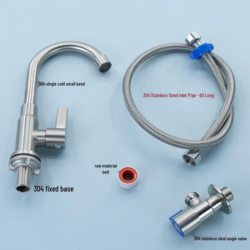 European Style Single Cold Stainless Steel Kitchen Faucet