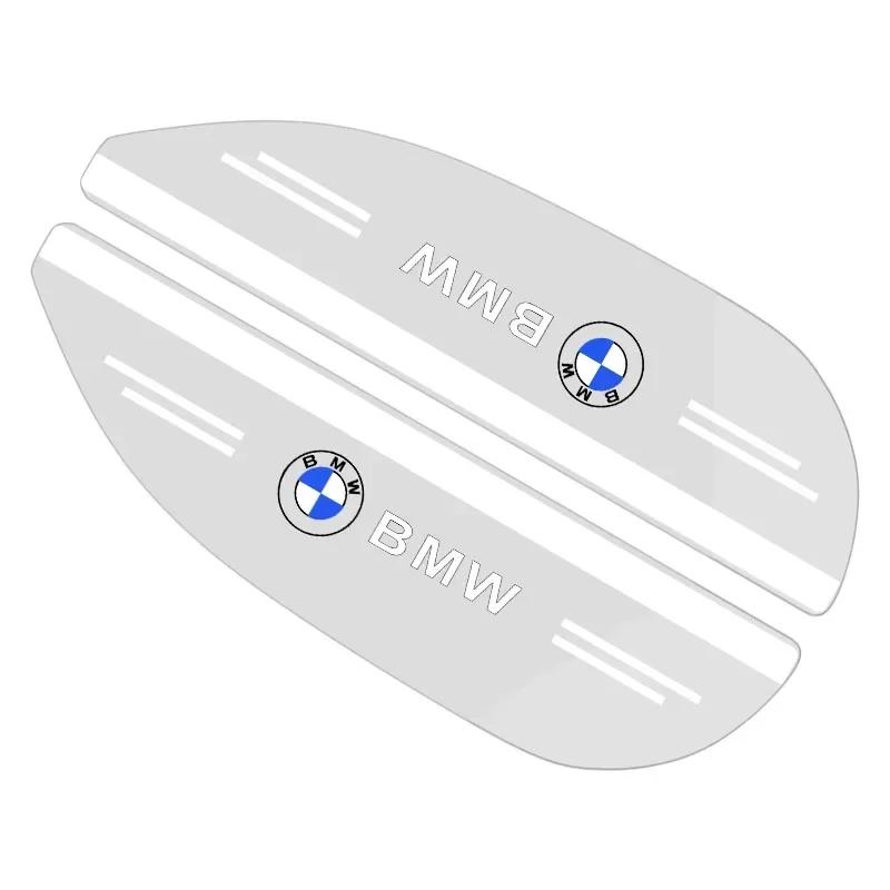 2Pc PVC Car Rearview Rain Eyebrow Transparent Stickers For BMW M Performance 1 3 5 7 Series M3 M4 M5 M6 X1 X3 X5 X6 X7 E30 E34