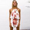Piece Womens 2 Holiday Mini Playsuits Ladies Beach Summer Floral Shorts Print