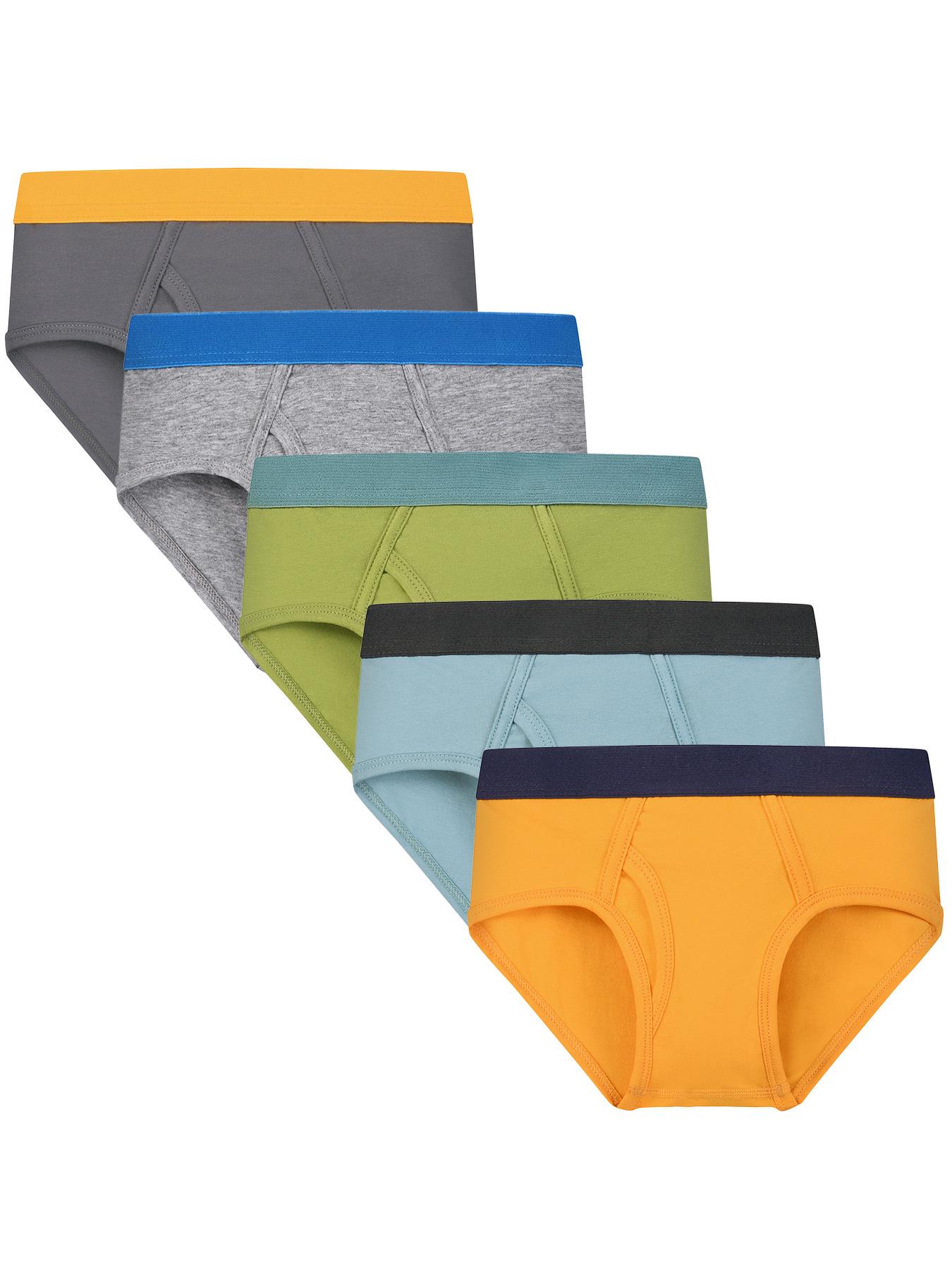 

Boys Combed Cotton Solid Color Elastic Briefs 6-7 Years