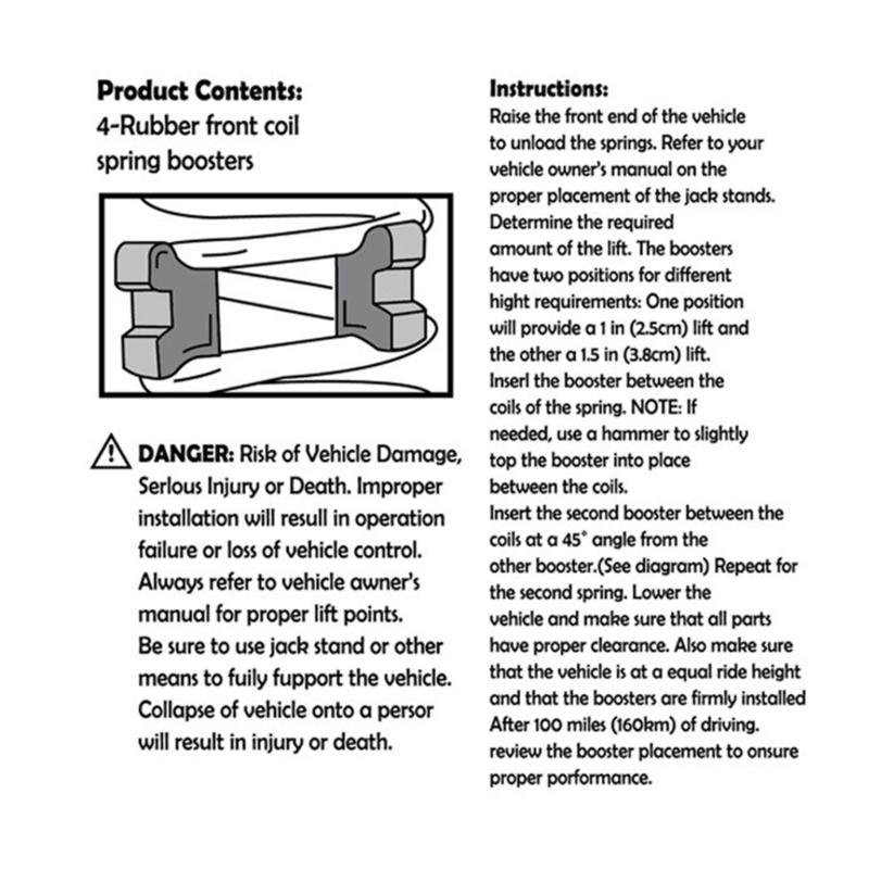 Spring Spacers Car Accessory Coil Spring Spacers Front Coil Spring Boosters