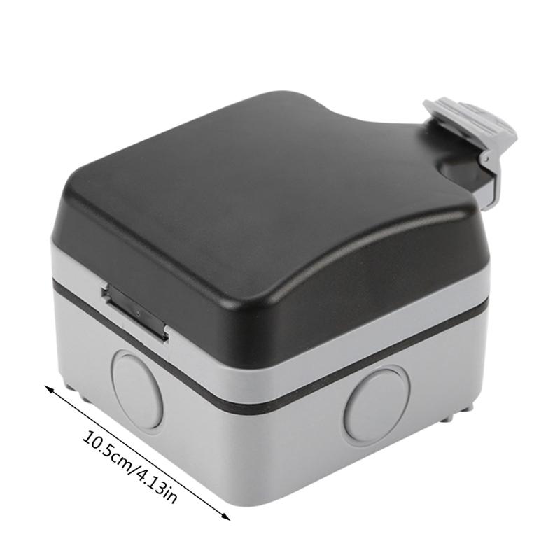 Zewnętrzna Skrzynka Gniazdek z Wyłącznikami IP66 Wodoodporna Osłona Wtyczki Gniazdka Etui Ochronne