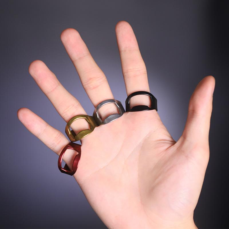 Prstencový otvírák na láhve Prsten 17mm/18mm/19mm/20mm Průměr Otevírací kroužek na pivo Nástroj na otevírání pivních lahví Kuchyňské doplňky Gadgety