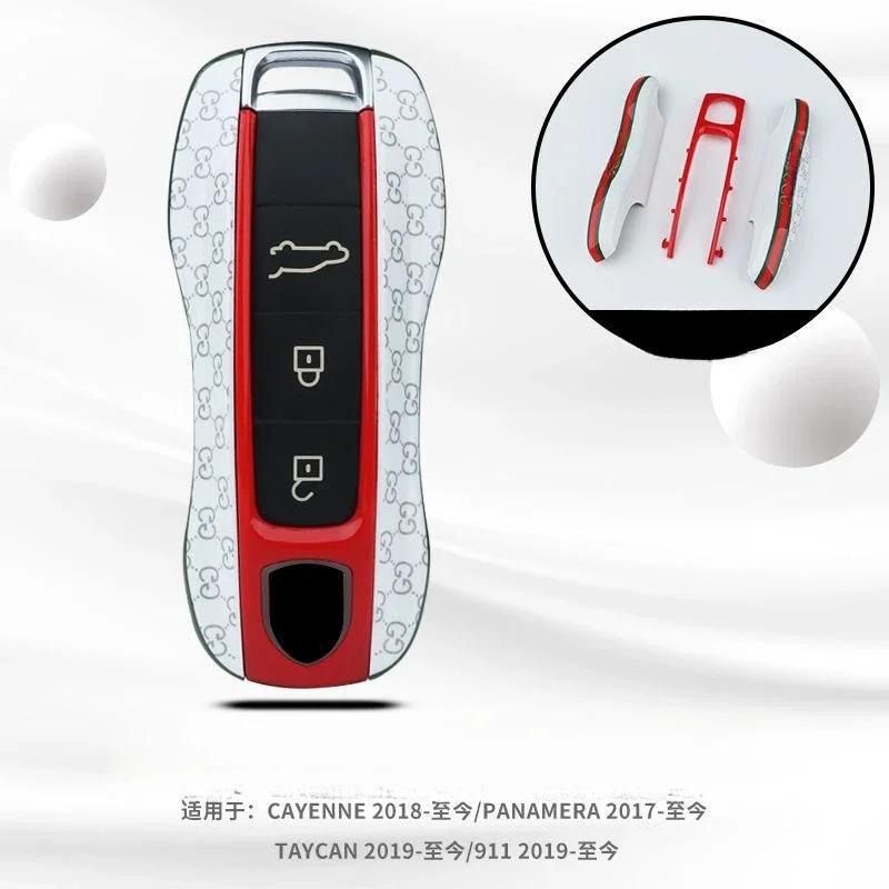 Car Key Case Cover for Porsche Macan Cayenne panamera 718 boxs ter911 Luxury  Car Accessories