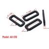 Black Plastic Rectangular Ladder Buckle - Adjustable Bag and Backpack Strap Accessory.