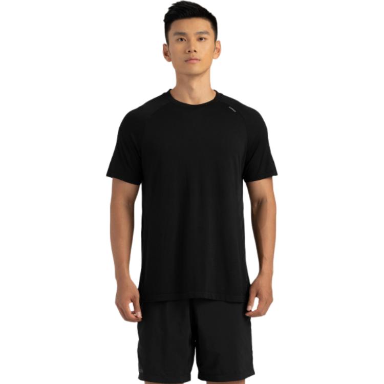 

DECATHLON KIPRUN Дышащая Однотонная Быстросохнущая Футболка с Коротким Рукавом и Круглым Вырезом Мужская Дымчато-Черный/Графитовый Серый L