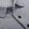 Hengyuanxiang Men's Business Casual Long Sleeve Polo Shirt