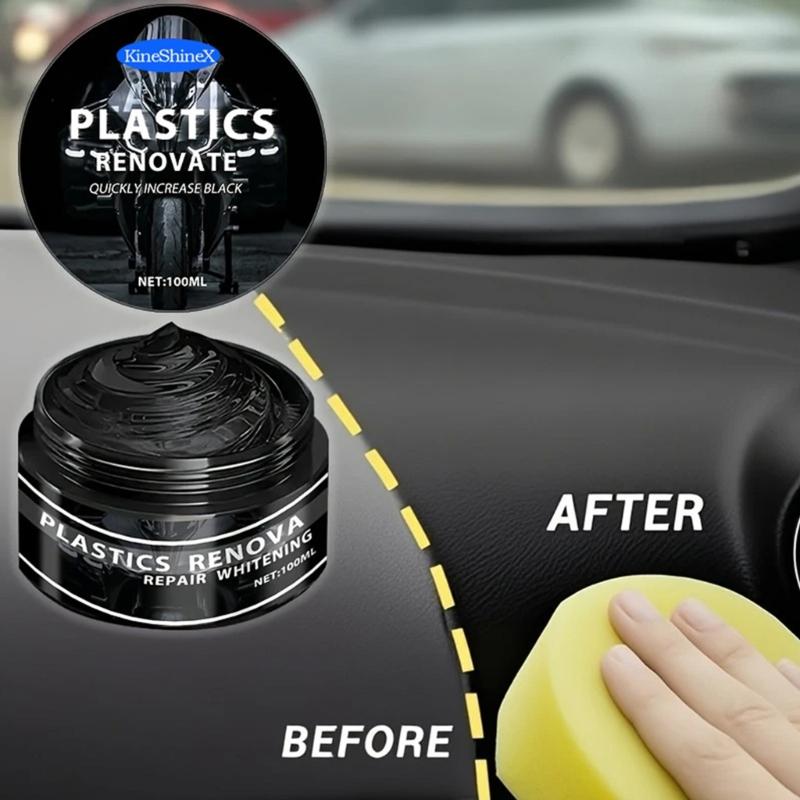 Car Plastic Restorer Revitalizing Coating Repair Paste for Rubber Plastic Parts Back To Black Gloss