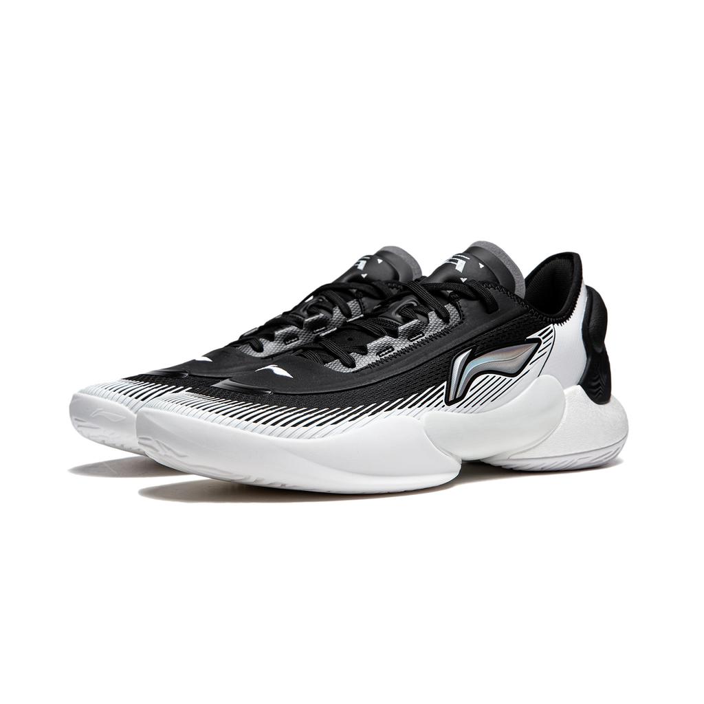New LINING Yushuai 18 V2 Basketball Shoes Men's Low Top Black White ABAU025-1