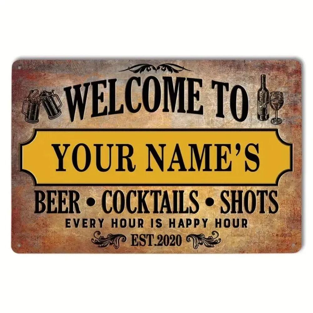 Beer Tin Sign, Metal Wall Decor Plaque 20x30cm