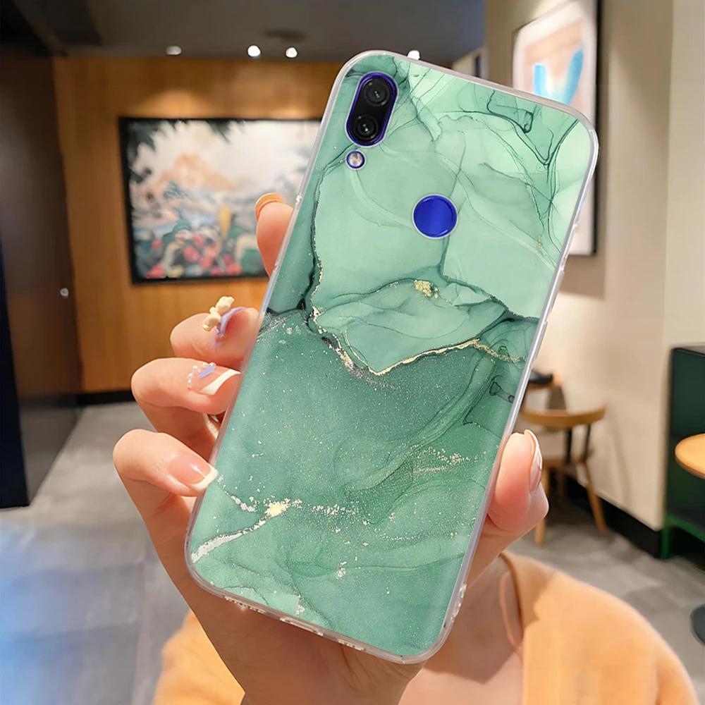 Soft Case For Xiaomi Redmi Note 7 Cover Flowers Soft TPU Silicone Phone Cases on Redmi Note7 Pro Protective Back Cover Fundas