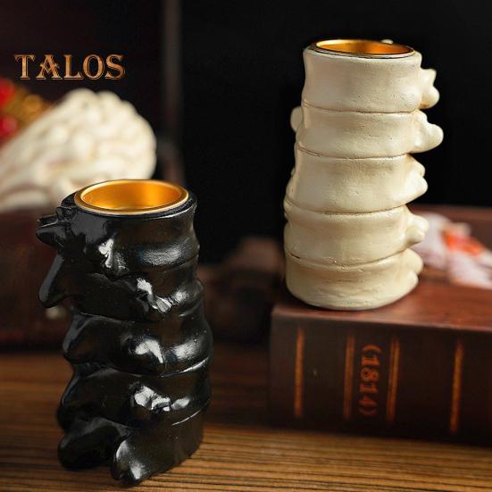 Halloween Candle Holder Gothic Heart Brain Spine Resin Candle Stand Scented Tealight Candle Candlestick Decoration Table Centerpiece