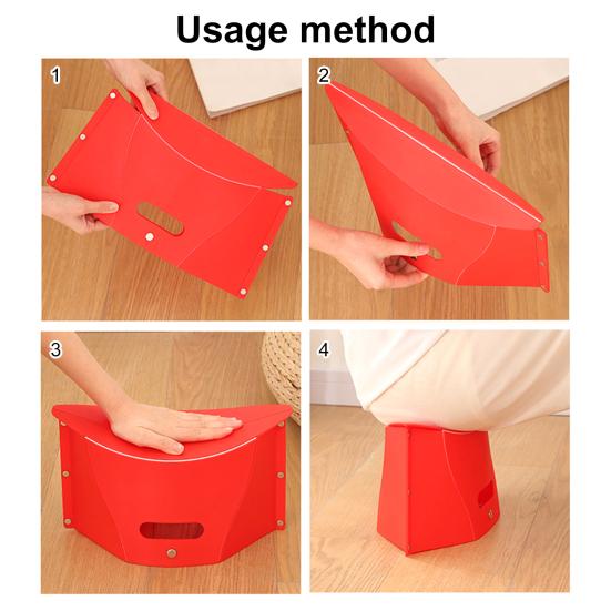 Portable Folding Stool Outdoor Chair High Durability Strong Load-bearing Lightweight Design Multi-Function Camping Storage Stool