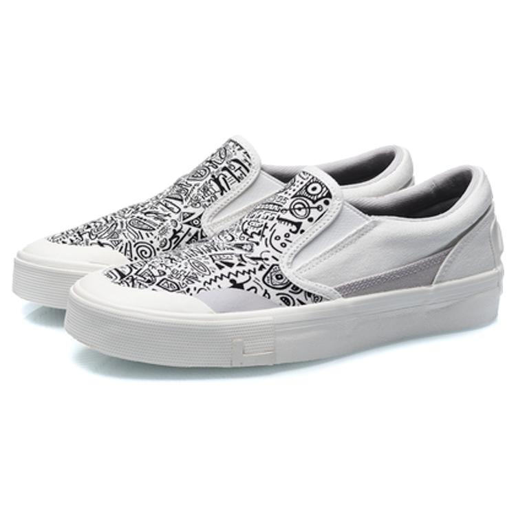 New LiNing SLIP ON Low Top Skateboard Shoes Women's White
