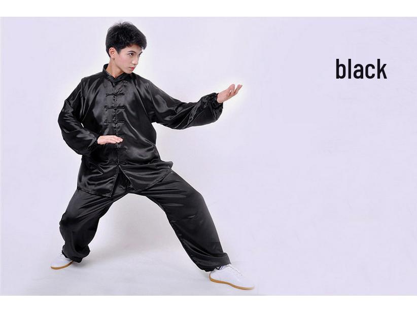 Premium Cotton-Silk Tai Chi Suit: Unisex Long Sleeve Stand Collar for Martial Arts & Morning Exercise