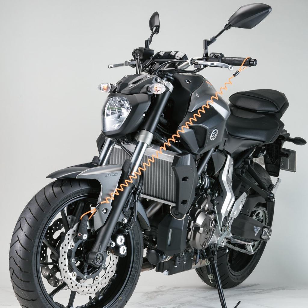 Doberman Disc Lock spiral wire to prevent forgetting to (with release), Large, DBL-012