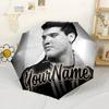 Elvis Personalisierbarer Name Regenschirm Kompakter Reise Automatischer Regenschirm Kompakt 8-Rippen Leichtes Kompaktes Design Ganzjahresregenschirm für Reisen