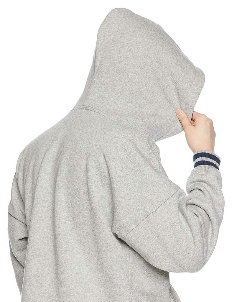 Champion Half Large Script Logo Oxford Size M Men's Hoodie, Fleece-Lined, Sleeves, Logo, Print, C3-N119, Gray,