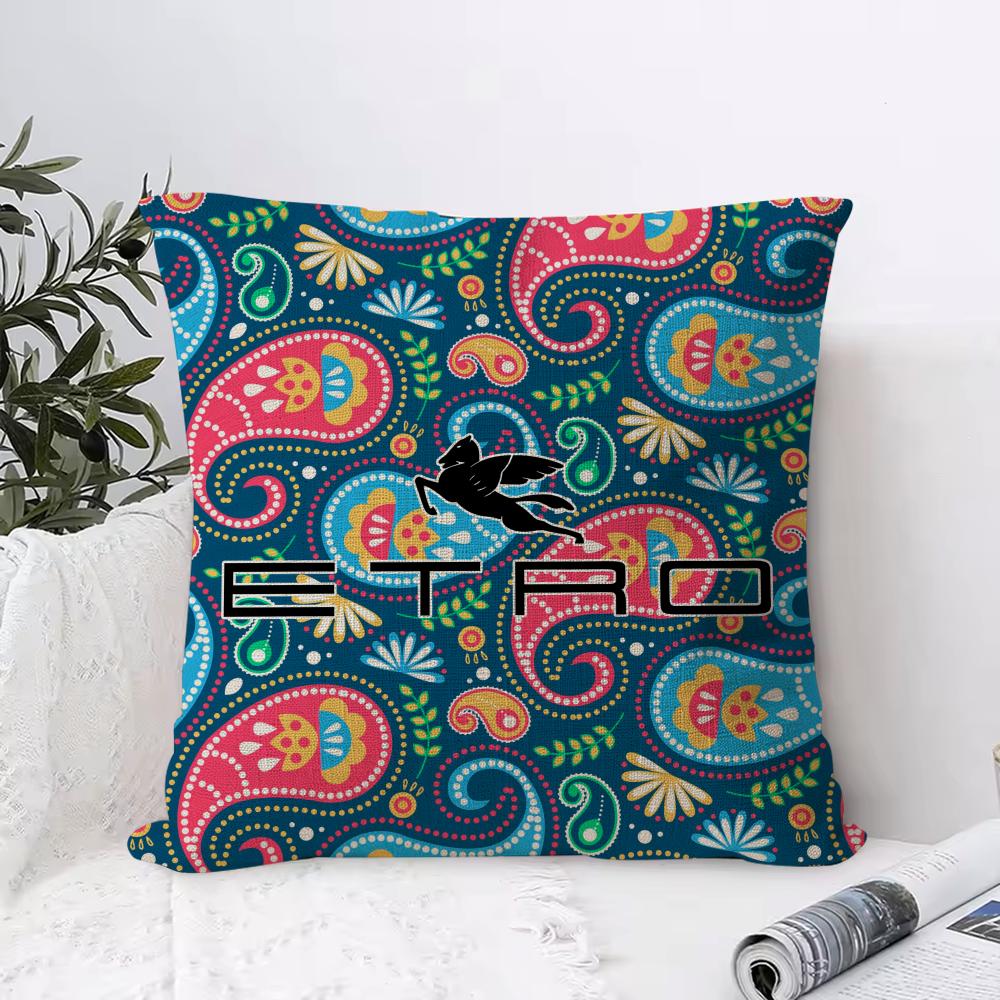 Design EEtro Cushion Cover Eco Linen Pillow Case DoubleSided Print Breathable Durable Hidden Zipper Home Decor Gift