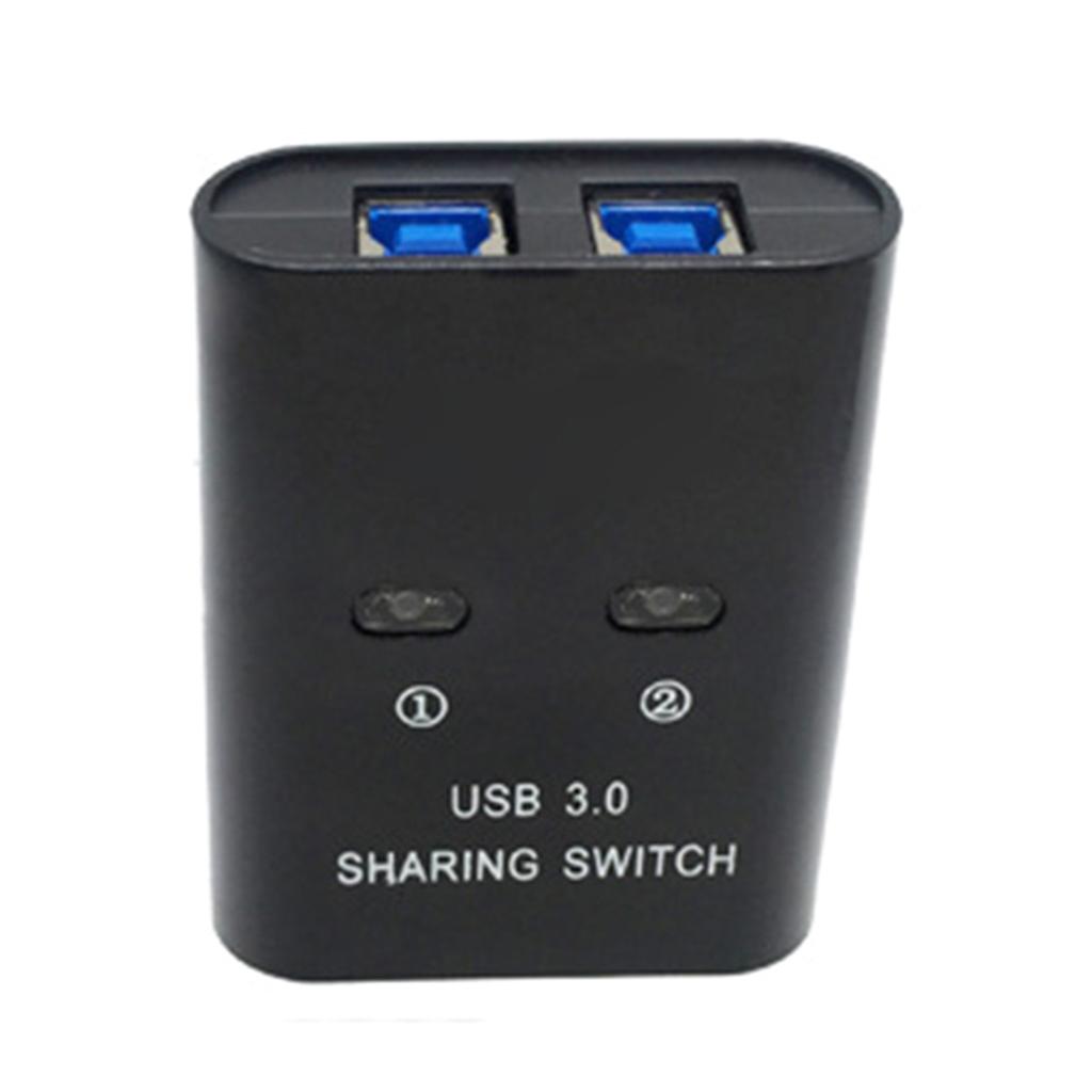 USB Manual Switch 2 Ports USB Converter Splitter for 2 PC Share USB Peripherals Printer Office Home USB 3.0 Hub