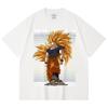 230 g/m² 100% Bawełna Dragon Ball V59 Goku SSJ3 Nadruk Unisex Ciężka Bawełniana Koszulka