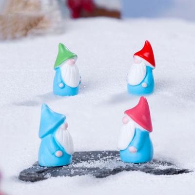 Yousheng 30 Piezas Mini Gorro de Navidad Figura de Gnomo Enano Diminuto sin Rostro Estatua de Resina Miniatura Gorro Colorido Adorno de Elfo Decoración de Jardín de Hadas