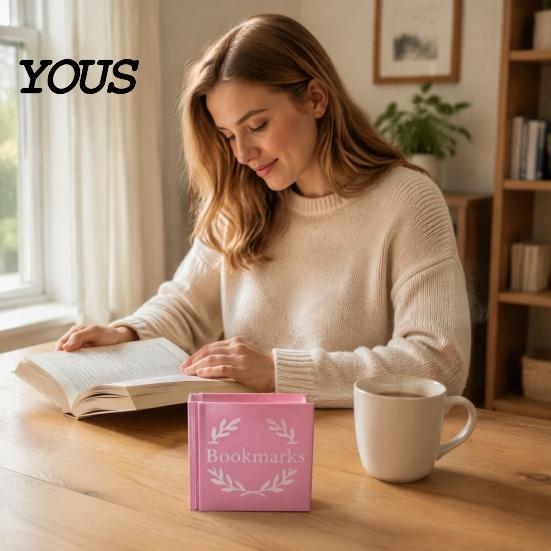 Bookmark Holder for Reading Enthusiasts Book Shape Pen Holder, Retro Literary Style Organizer, Durable Versatile PLA Container Stationery Storage