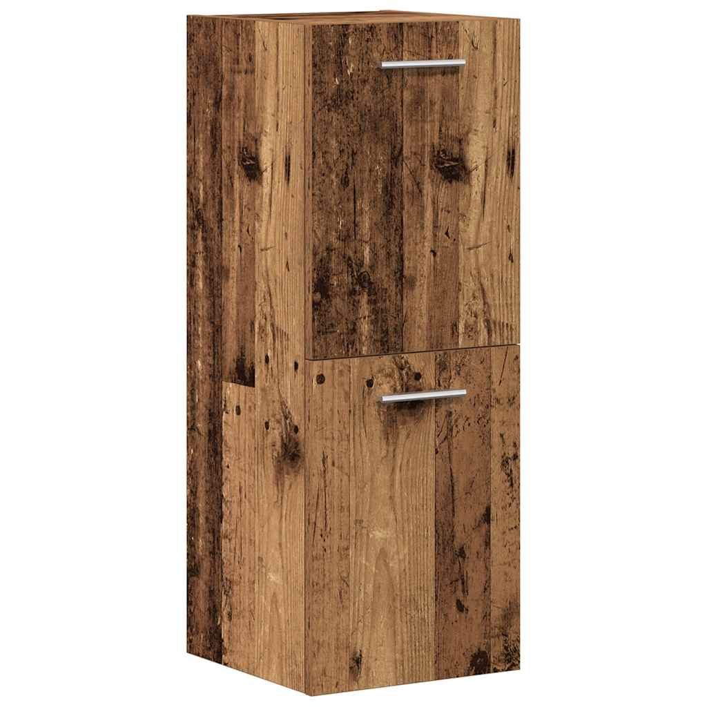 4 piece Bathroom Furniture Set Reclaimed Wood Look Engineered Wood