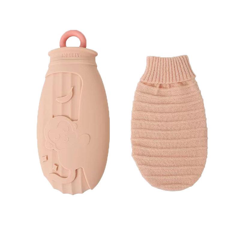 Cartoon Silicone Hot Water Bottle - Microwave Ready, Explosion-Proof, Cute Hand Warmer for Babies