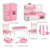 4/7/10/11Pcs Miniature Dollhouse Furniture Accessoies Kid Toys Kitchen Bedroom Living Room Bathroom Cooking Things For Doll Game