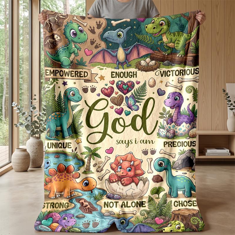 Electric Dinosaur Storm 1 Theme Blanket Lightweight Warm Flannel Blanket Decorative Throw Blanket for Home Decoration