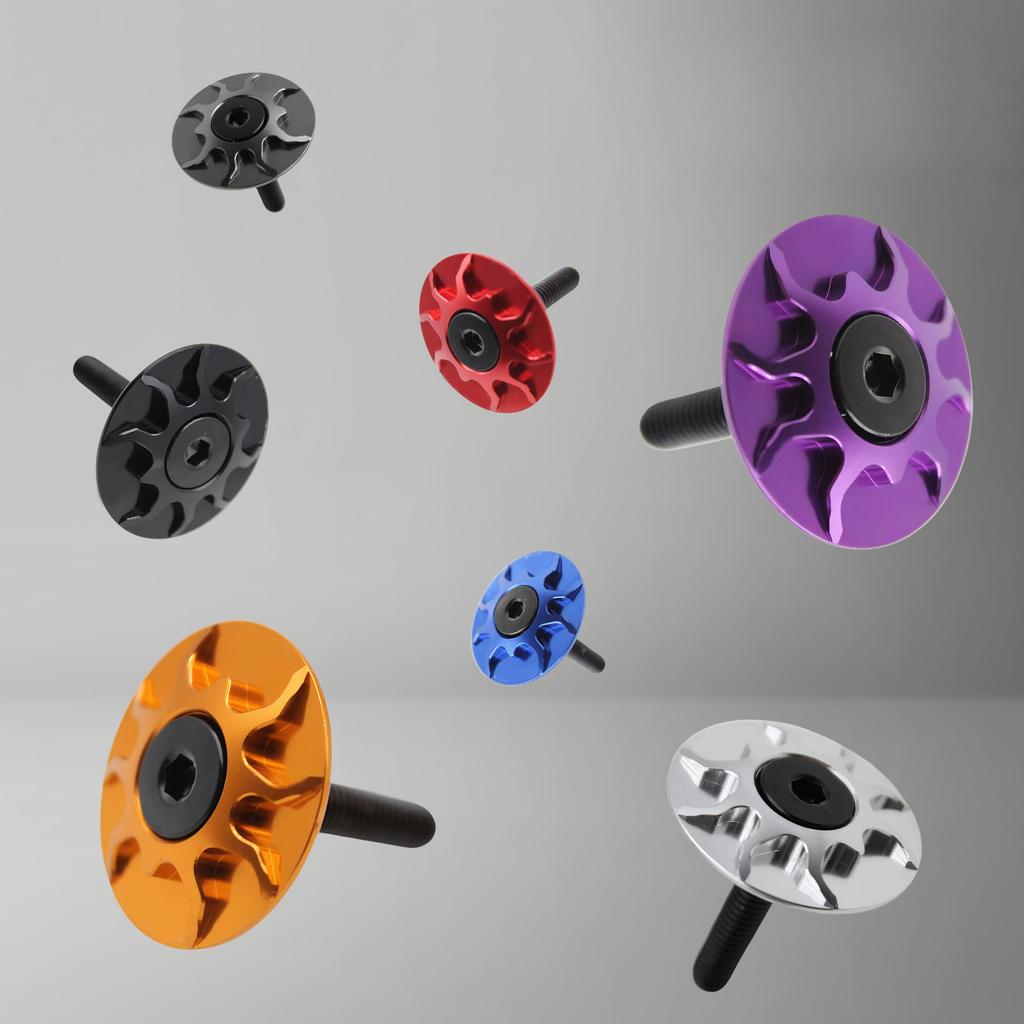 Corrosions Resistant Bicycles Stem Cover Headset Cap Dustproof Headset Cap for Professional Cyclists and Enthusiasts