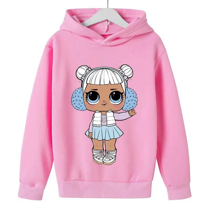 4-14 Ετών Παιδικά Βαμβακερά lolsurprise Φούτερ με Κουκούλα Χαριτωμένο Φούτερ Μακρυμάνικο Παιδικά Ρούχα Αγόρια/Κορίτσια Cool Χαριτωμένα Παιδικά Μπλουζάκια