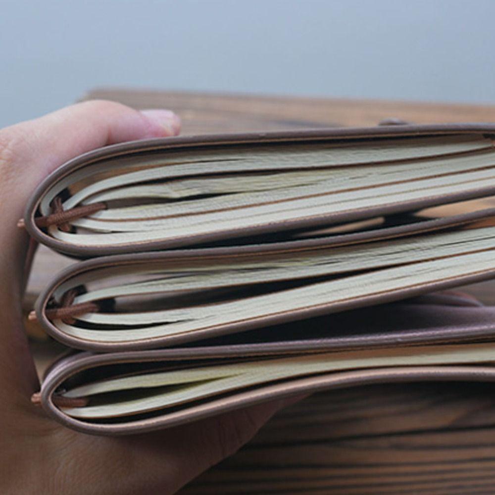 Hand Ledger Diary Book Portable Notepad Business Leather Notebook  School