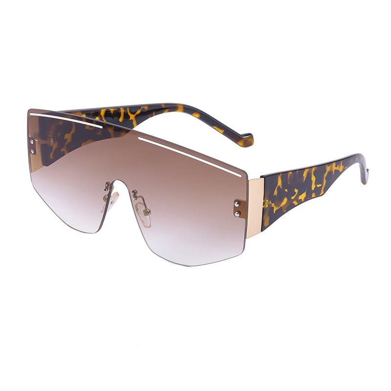 Integrated Large Frame Windproof Sunglasses Women'S Outdoor Cycling Glasses Frameless Sunglasses Women'S Tide